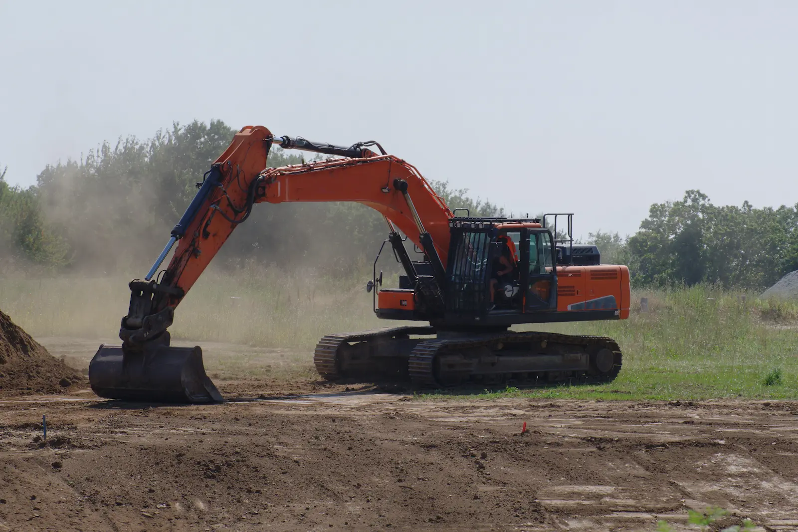Excavator and construction machinery representing UK equipment investment